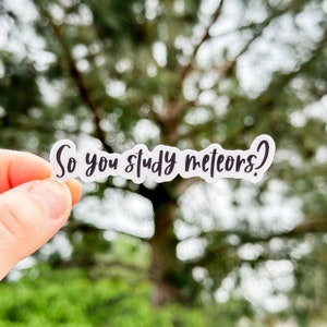 You Study Meteors? | Meteorologist Sticker | Weather Sticker | Gift for Meteorologist