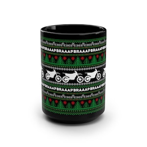 Merry Braaapmas Motocross Mug, Dirt Bike Mug, Moto Christmas Mug, Dirtbike Mug