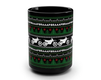 Merry Braaapmas Motocross Mug, Dirt Bike Mug, Moto Christmas Mug, Dirtbike Mug