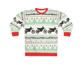 Dirtbike "Ugly Chritmas Sweater", sudadera Dirt Bike, sudadera de motocross