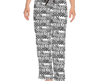 Moto Mom Era Pantalones de pijama para mujer, pijamas de Navidad, pijamas de motocross