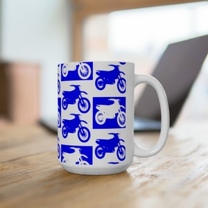 Motocross Ceramic Mug 15oz, Dirtbike Mug, Motocross Mug, Dirt Bike Coffee Mug, Dirt Bike Mug, Moto Dad Mug, Gift for Moto dad