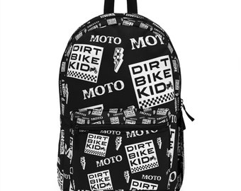 Dirt Bike Kid Backpack - Great bag for a motocross enthusiast! Youth Backpack, Motocross Backpack, Dirtbike Gift, Birthday Gift for kid