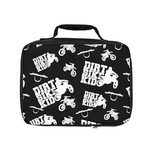 Dirtbike Kid Lunch Bag, Motocross Lunchbox, Dirt bike lunch box, Dirtbike gift, gift idea for dirtbike kid,Motocross lunch bag,Kids lunchbox
