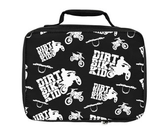 Dirtbike Kid Lunch Bag, Motocross Lunchbox, Dirt bike lunch box, Dirtbike gift, gift idea for dirtbike kid,Motocross lunch bag,Kids lunchbox