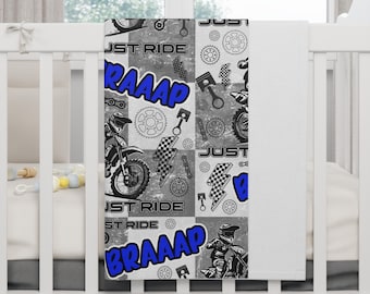Manta polar para bebé con diseño de Dirtbike