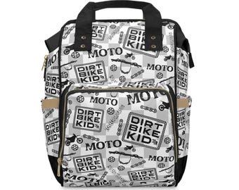 Dirtbike Kid Diaper Bag Backpack