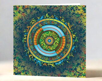 Spiritual Greeting Card, Mandala Greeting Card, Sacred Geometry Card, SD8.