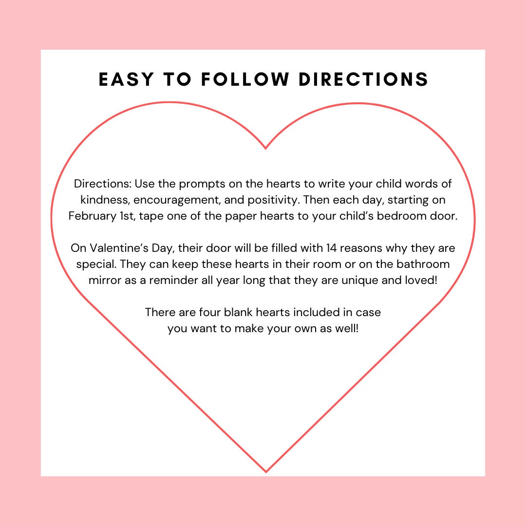 14 Days of Love Notes, Valentine's Day Countdown for Kids, Digital ...
