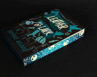 Leather and Lark Hand Painted Sprayed Edge Paperback Book