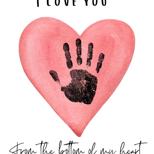 Valentine's Day Handprint Art Printable
