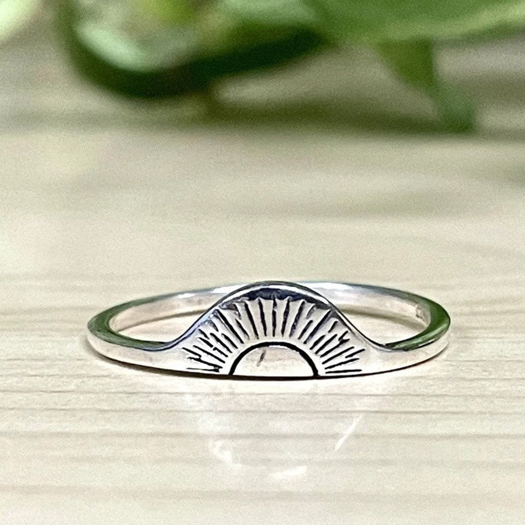 Sun Ring, Sterling Silver Sun Ring, Sun Jewelry, Sunshine Ring, Sunset