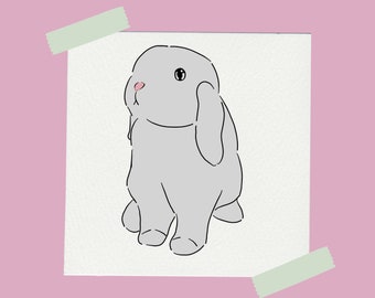 sad face rabbit