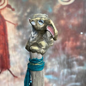 Rabbit Spirit Stick and Companion Stone - Spirit Animal/Totem as a Talking Stick/Healing Tool