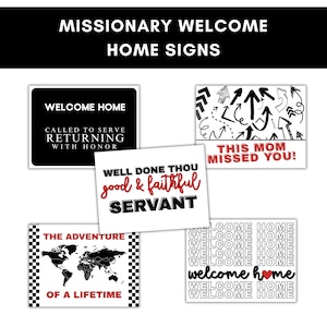 LDS Missionary Homecoming Airport Poster Signs, Returned Missionary Airport Signs, Welcome Home Signs for Missionary, Digital Download Sign