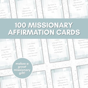 LDS Missionary Affirmation, Missionary Gift, Gift for LDS Missionary, Sister or Elder Missionary Gift, Missionary Mental Health Cards