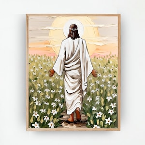 Sauveur du monde, oeuvre d'art chrétienne, peinture chrétienne, oeuvre d'art LDS, oeuvre d'art religieuse, art mural chrétien, art mural religieux LDS Decor