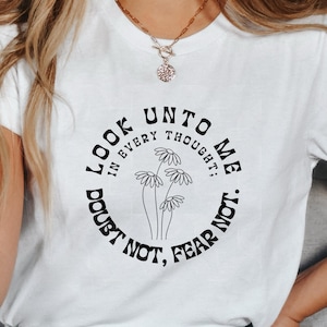 2025 Jugend-Themengrafik, schau auf Christus, junge Frauen-Mädchen-Lager, PNG, SVG, Mädchen-Camp-Shirt, Geschenk für junge Frauen, HLT-Thema, zweifeln nicht