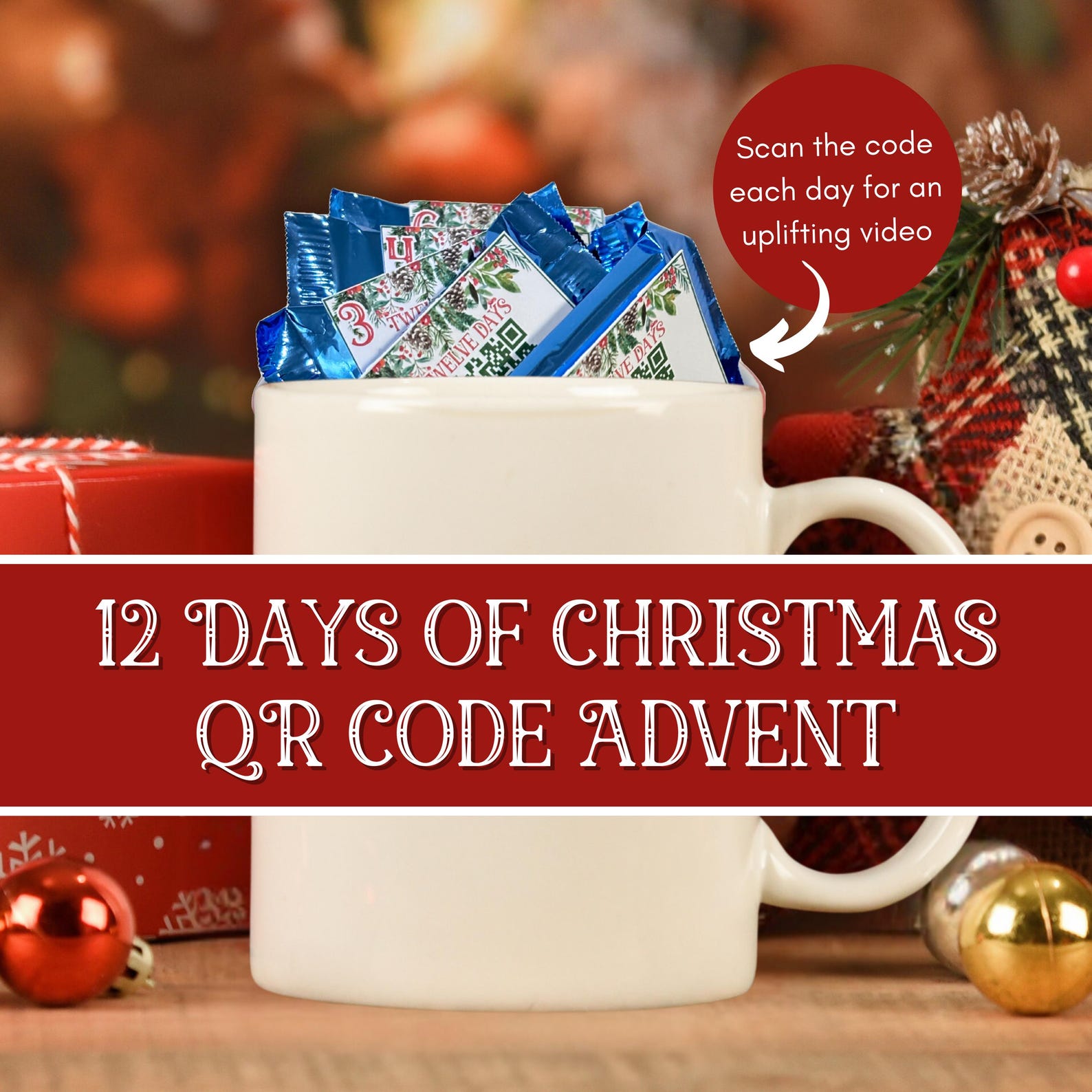 LDS Christmas Advent, 12 Days of Christmas, QR Code Advent, Missionary ...