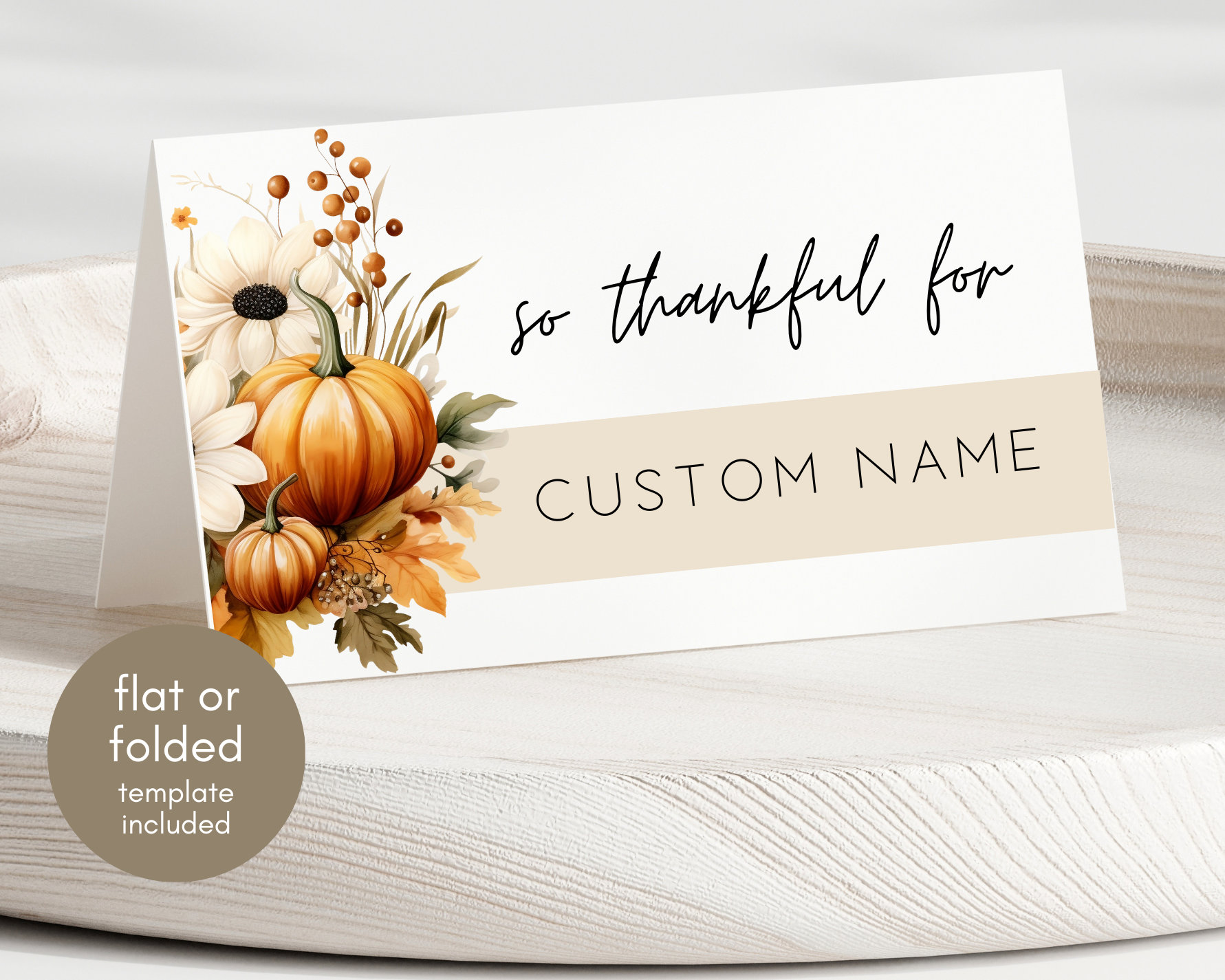 Free printable, customizable Thanksgiving card templates