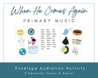 Primary Singing Time, Primary Music, Primary Chorister Ideas, When He Comes Again, LDS Singing Time, Singing Time Activity, Come Follow Me