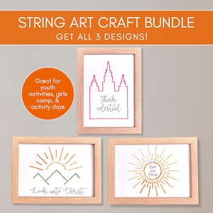 LDS String Art Craft, 2025 LDS Youth Theme, Temple String Art, Young Women Activity, Activity Days Craft, Look Unto Christ, Youth Activity