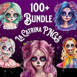 Day of the Dead Bundle, Catrina PNG, Dia de los Muertos Decor Catrina, La Catrina PNG, Sugar Skull Designs, Instant Download Sublimation PNG