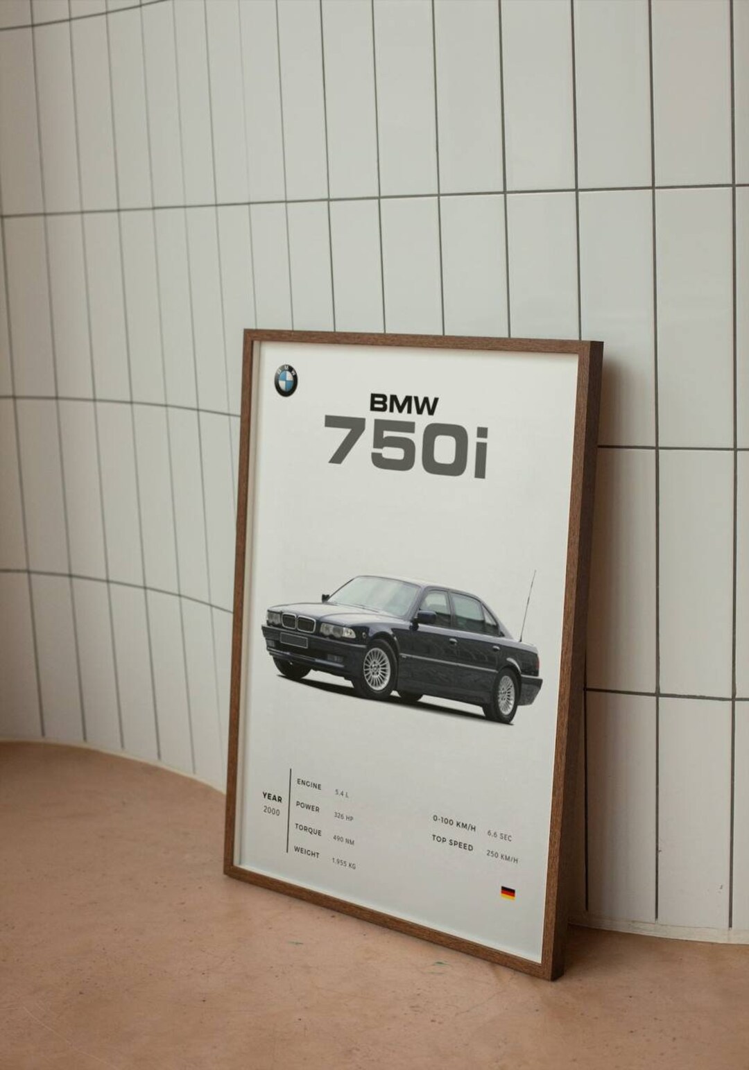 BMW 750i E38 Car Poster - Etsy