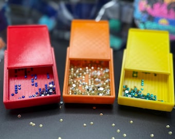3D Printed Diamond Painting Gem Storage Boxes with Stackable Design