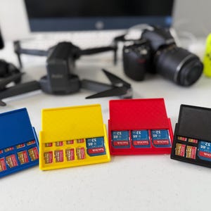 SD Karte Speicher Organizer für Drohnen, Nintendo Switch, Hochzeitsfotografen, Videofilmer, Gamer, Techies