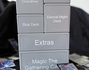 Customizable 3D Printed Trading Card Storage Boxes – Designed for Sleeved TCG Decks!