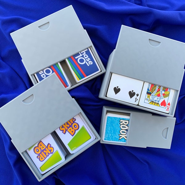 3D Printed Playing Card Storage Box - Modern Game and Craft Organizer