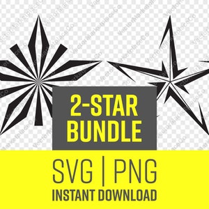SVG Star for Commercial or Personal Use, Instant Download, SVG Star, Vector Star, PNG Star, Star for Cricut, Clip Art, Star Logo | Bundle 12
