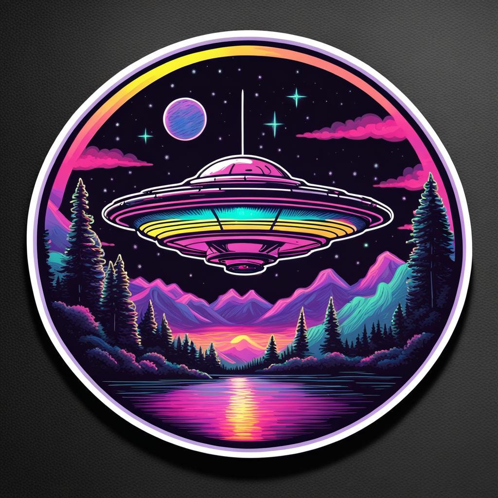 10 Holographic UFO Sticker Pack, Stickers for Laptop, Waterbottles ...