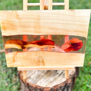 Maple Cedar and Resin Charcuterie Board