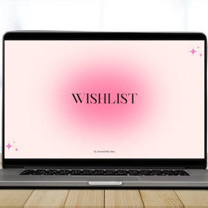 Rosa Wunschliste - Canva Vorlage - Weihnachten & Geburtstag Wunschliste