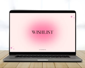 Pink Wishlist Template - Canva Template - Christmas & Birthday Wishlist Template