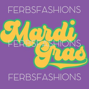 File SVG dello script di baseball del Mardi Gras