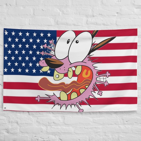 Courage The Cowardly Dog Flag/Tapestry~Wall decor~Fan art