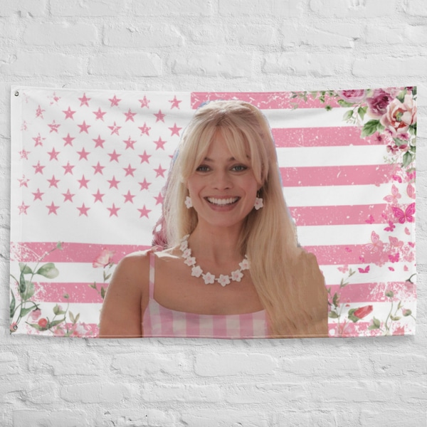 Margot “Barbie” Robbie Flag/Tapestry~Wall decor~Fan art