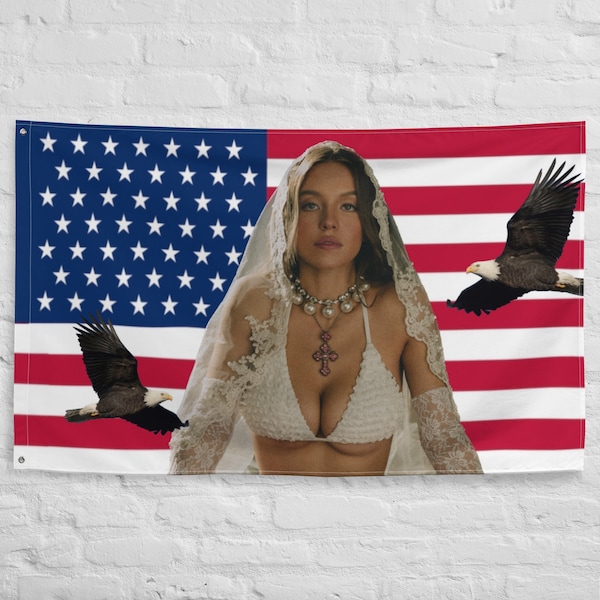 Sydney Sweeney Flagge/Wandteppich~Wanddekoration~Fan-Kunst