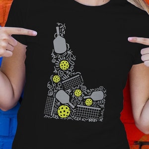 Women&#39;s IDAHO Pickleball Shirt, Idaho Pickleball T-Shirt, Pickleball Player Gift, Pickleball Coach