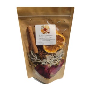 Full Moon Simmer Pot, Orange Rose Chamomile Cinnamon Potpourri, Handmade Home Fragrance Blend