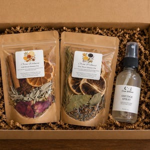 Full Moon & New Moon Ritual Set | Simmer Pot Kit + Smudge Spray | Spiritual Cleansing Gift | Energy Reset | Witchy Home Fragrance