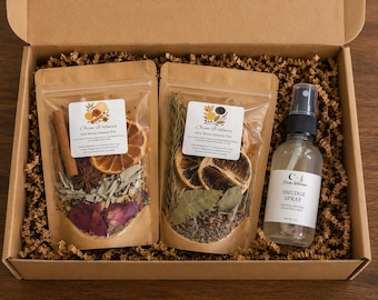 Zestaw rytuałów Pełni i Nowiu Księżyca | Zestaw do gotowania w garnku + spray kadzidłowy | Prezent na duchowe oczyszczenie | Reset energii | Czarujący zapach do domu