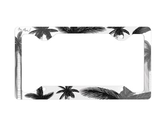 Palm Tree License Plate Frame, Palm Tree Drawings