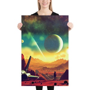 No Man&#39;s Sky inspired wall Poster | Space | Gamer | Alien