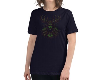 Wood Elf Druid Women&#39;s Relaxed T-Shirt | DnD | Baldur&#39;s Gate | Gothic | Fantasy