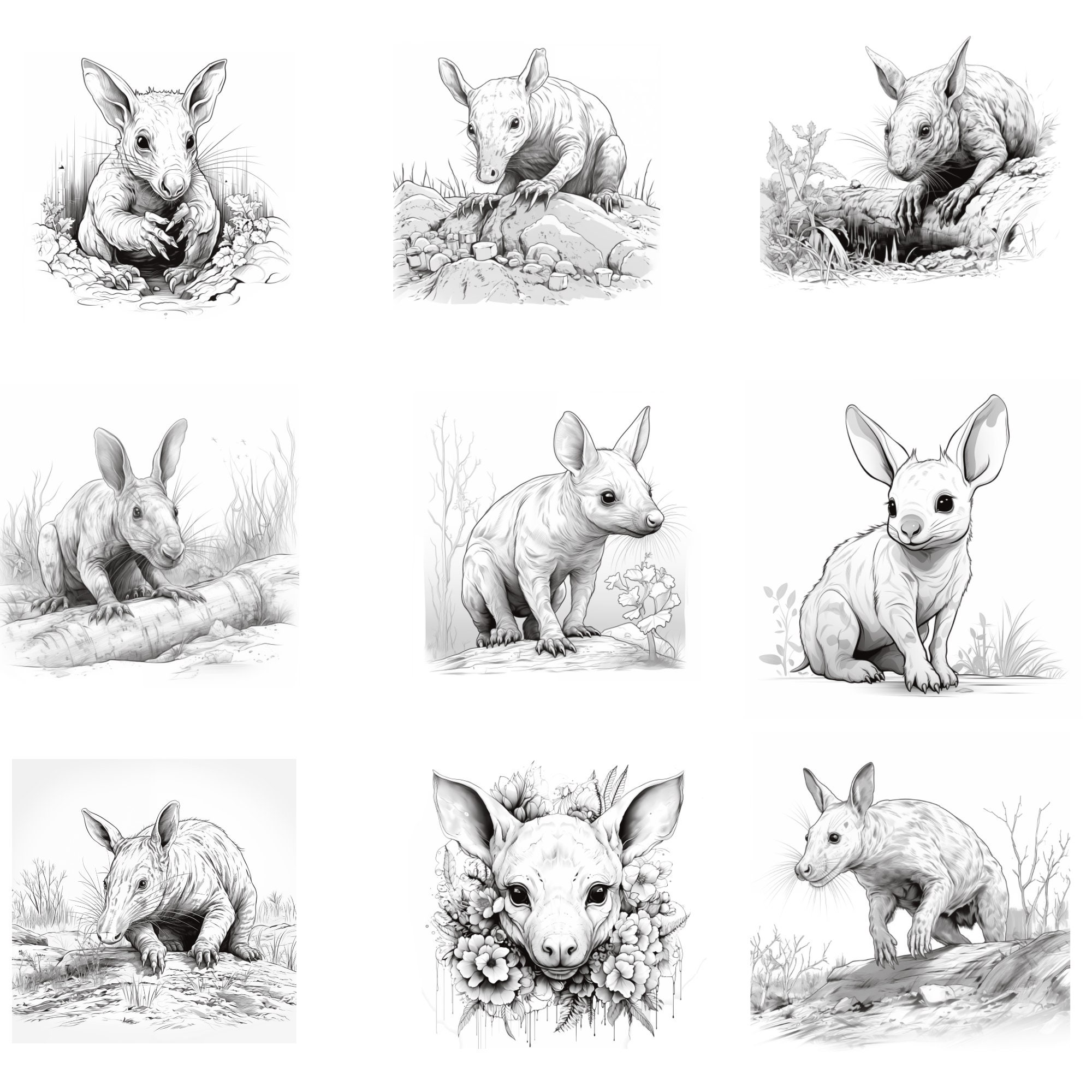 Procreate Animals Stamps | 50+ Aardvark Procreate Brushes | Animals ...