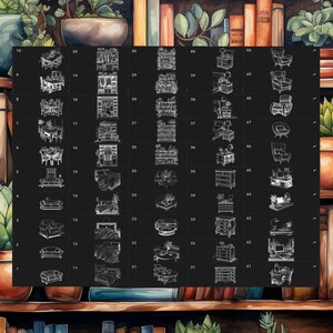 Procreate Furniture Stamps | 100+ Procreate Furniture Items Brushes ...